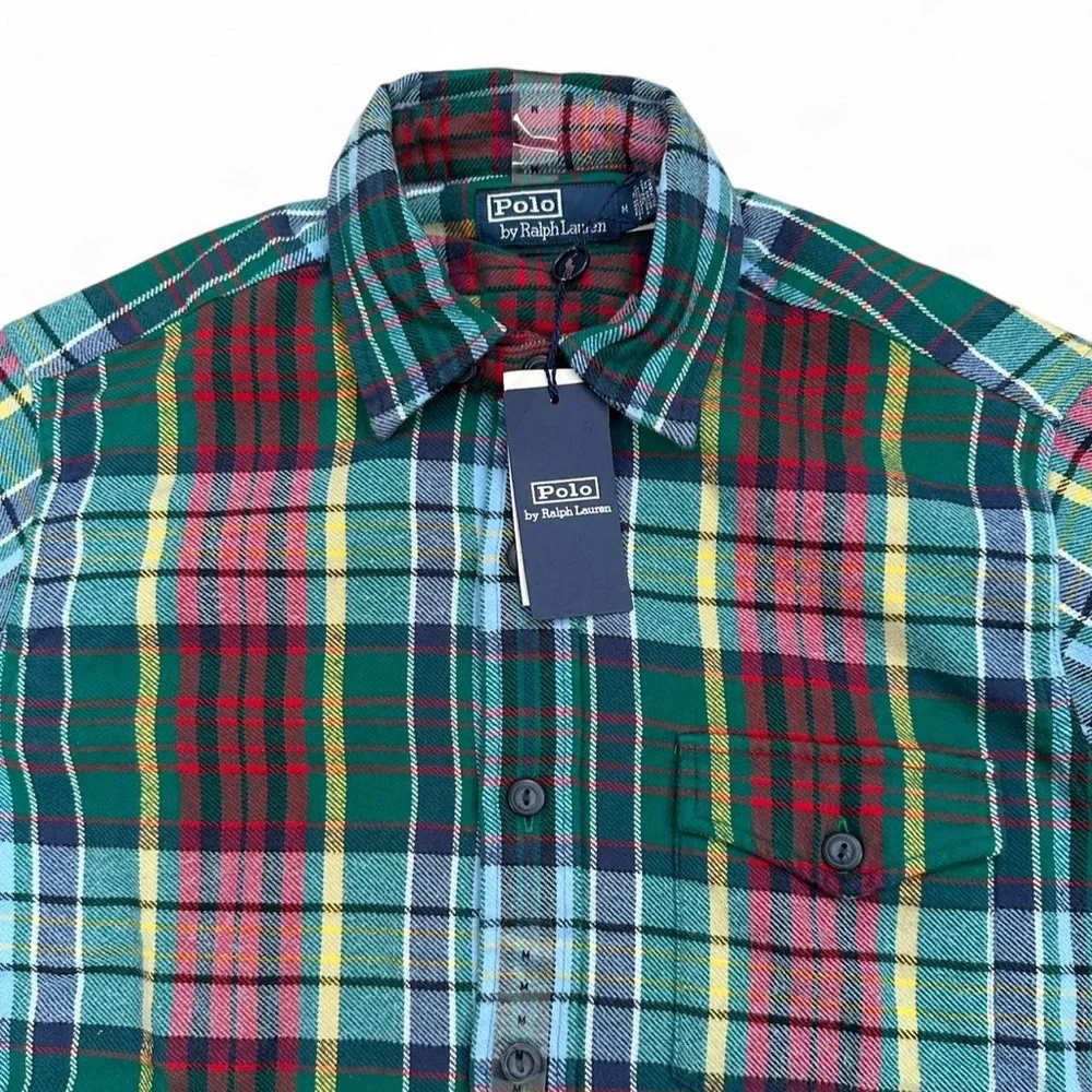 Polo Ralph Lauren NWT Men’s Classic Fit Plaid Flannel Long Sleeve‎ Shirt Medium